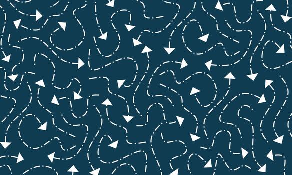 un modelo presentando blanco líneas y flechas en un oscuro antecedentes diseñado para utilizar en direccional, movimienot, y temática de flujo gráfico proyectos vector