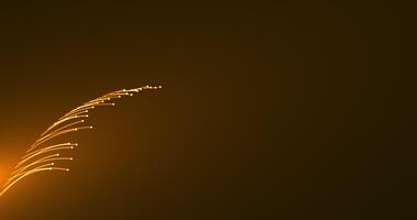 The abstract branch grows smoothly, filling the space with golden lines dynamic animation for intros or visual projects. video