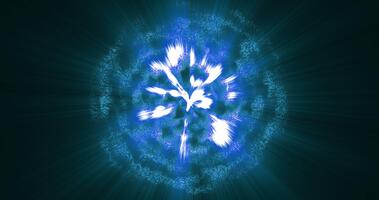 un resumen estrella con brillante rayos crea un fascinante Encendiendo efecto - sin costura animación para introducciones, visual proyectos o antecedentes.1112 video