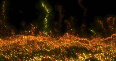 dynamisk abstrakt bakgrund med regnbågsskimrande vågor och geometrisk former. idealisk för presentationer, digital konst och händelse design.1112 video