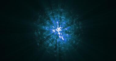 un resumen estrella con brillante rayos crea un fascinante Encendiendo efecto - sin costura animación para introducciones, visual proyectos o antecedentes.1111 video