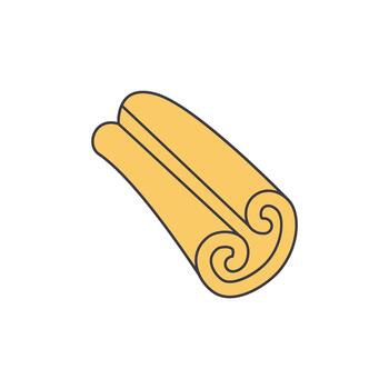 Cinnamon Stick illustration A simple and clean graphic representation of a rolled spice vector