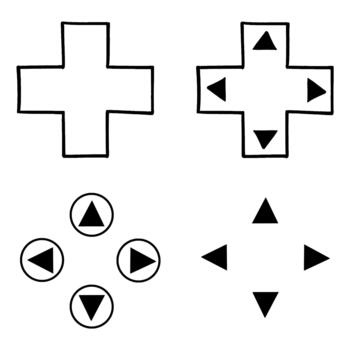 Controller button layout diagram featuring labeled left and right triggers bumpers game controller vector