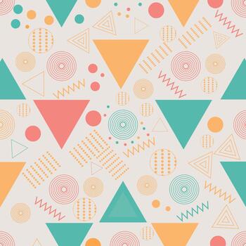 patrón sin costuras con formas coloridas vector
