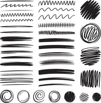 bosquejo Escribiendo dibujo elemento grunge línea textura artístico tinta lápiz garabatear modelo vector