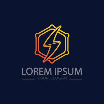 Dynamic Power Lightning Flash Symbol Logo Design for Bold Visual Brand Identity vector