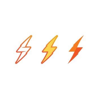 Modern Power Thunder Flash Logo Design with Clean Lines and Dynamic Symbols vector