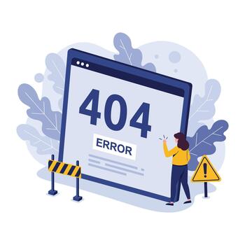 404 error página no encontró sitio web mantenimiento ilustración vector