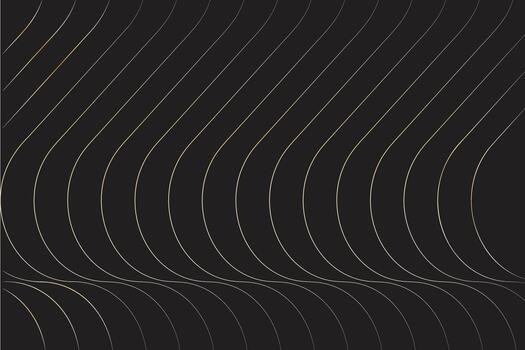 Abstract dark background with flowing curved lines, metallic subtle wave pattern, modern luxury wallpaper texture, black surface vector