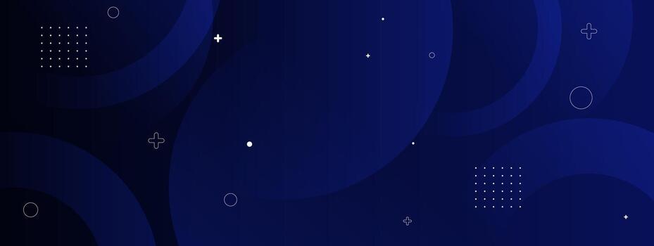 Futuristic abstract background in dark blue tones featuring circuit-like shapes, glowing dots, and modern tech inspired patterns. vector