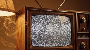 statisk och retro vibrafon från ett gammal tv uppsättning, perfekt för visa upp nostalgi eller skapande en årgång atmosfär i din Nästa projekt video