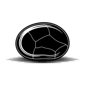 minimalista ilustración de un fútbol pelota con segmentario paneles y horizontal movimiento líneas vector