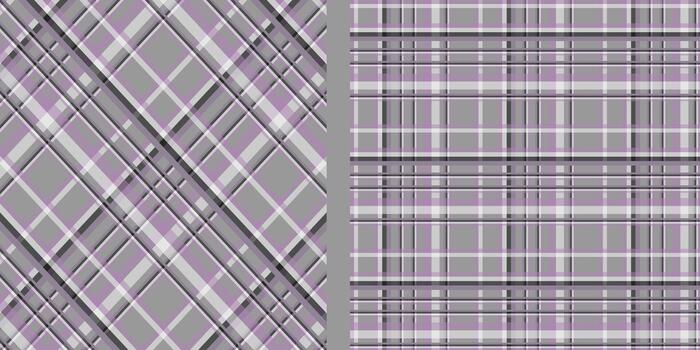 a set of four different plaid pattern vector