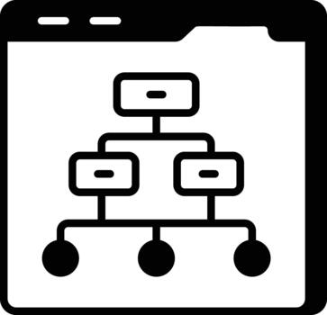 A line style icon showing website structure vector