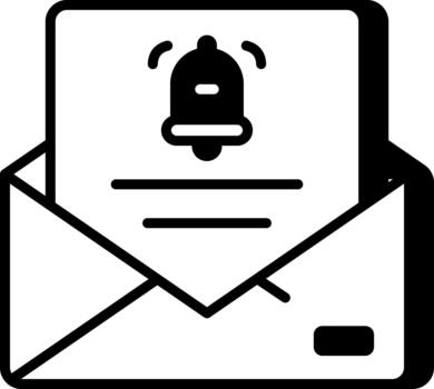 un lineal estilo icono representando correo electrónico notificación vector