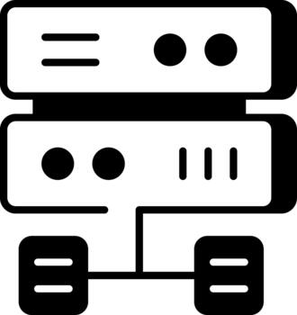 un lineal estilo icono representando datos división vector