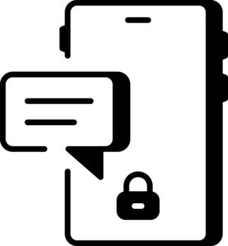 A linear style icon representing otp code vector