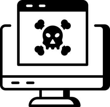 A line style icon showing web security.. vector