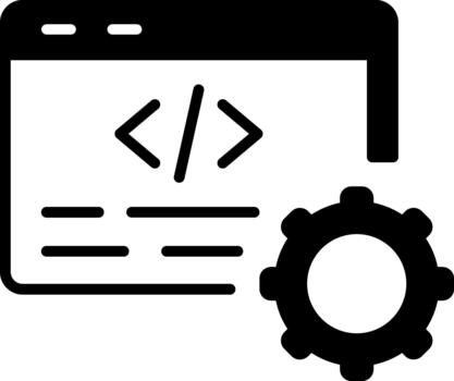 un lineal estilo icono representando código mejoramiento vector