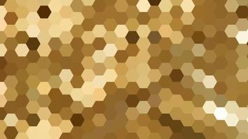 animatie van gouden zeshoeken patroon achtergrond, abstract achtergrond. video