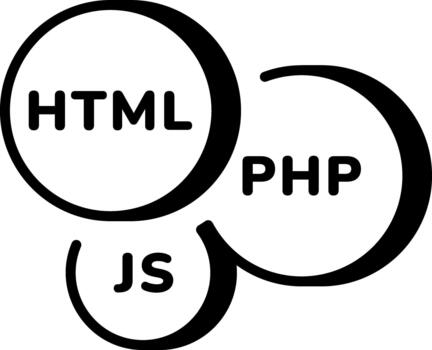 un contorno estilo icono representando codificación idioma vector