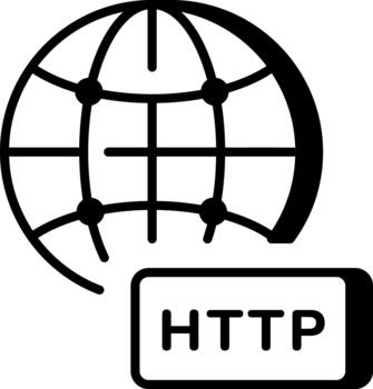 An outline style icon depicting web domain vector