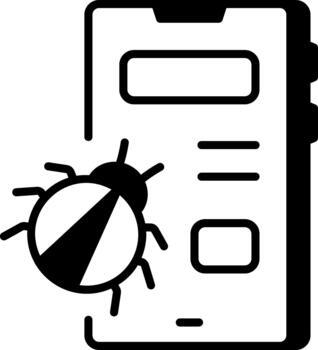 un contorno estilo icono representando aplicación error vector