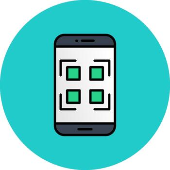 Qr Code Polished Grid Patch vector