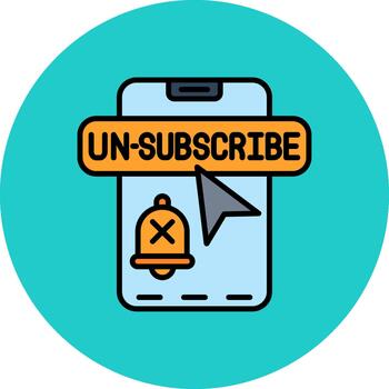 Unsubscribe Artistic Grid Feature vector