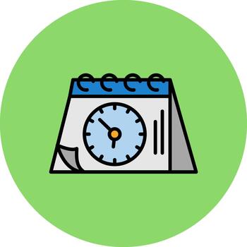 calendario Delgado línea modelo vector