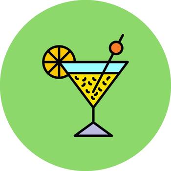 Cocktail Abstract Pattern Block vector