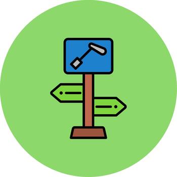 dirección Delgado línea modelo vector