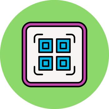 Qr Code Scan Vivid Color Element vector