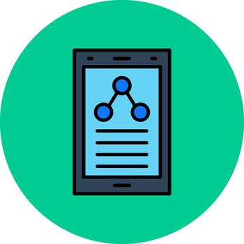 Share Frosted Stroke Symbol vector