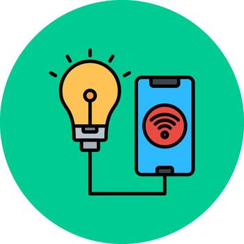 Smart Bulb Soft Shadow Element vector