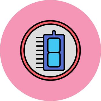 7 7 segmento monitor cristal línea motivo vector