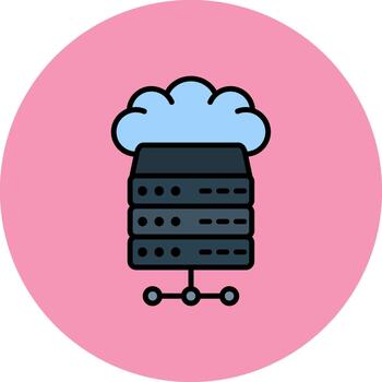 Hosting Thin Line Pattern vector