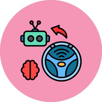 Self Driving High-Tech Shape Pattern vector