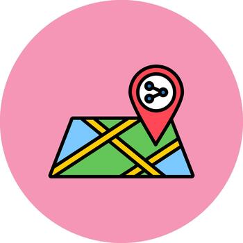 Share Location Light Grid Fragment vector