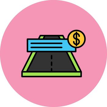 Toll Crisp Display Token vector