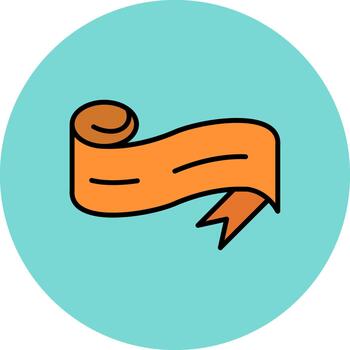 Folded Ribbon Future Display Shape vector