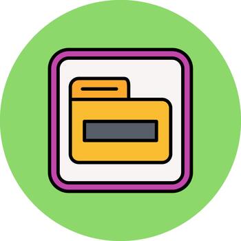 Folder Abstract Motion Badge vector