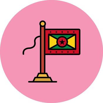 Grenada Flag Advanced Shape Texture vector