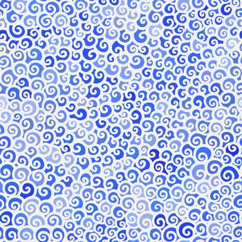 brillante cobalto y ultramarino remolino sin costura modelo inspirado por verano playa estado animico y Fresco santorini estilo vector