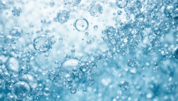 Bubbles Floating in Clear Water Create a Soothing and Tranquil Underwater Scene photo