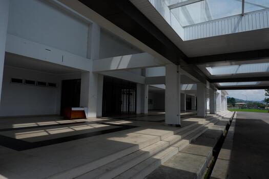 Modern Architecture Detail Public Space with Natural Lighting and Minimalist Design photo