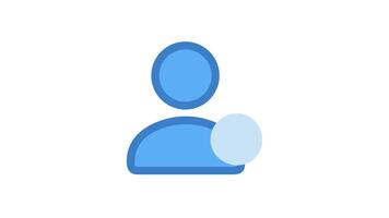 piatto stile utente icona con aggiunto cerchio elemento video