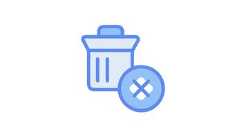 verwijderen uitschot kan icoon animatie voor software ontwikkeling ontwerp video