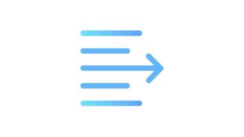 rätt justera knapp ikon med lutning på vit bakgrund video