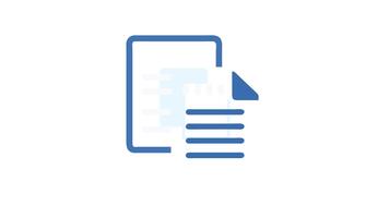 digitale duplicare carta documenti rappresentato con linea icone su bianca video